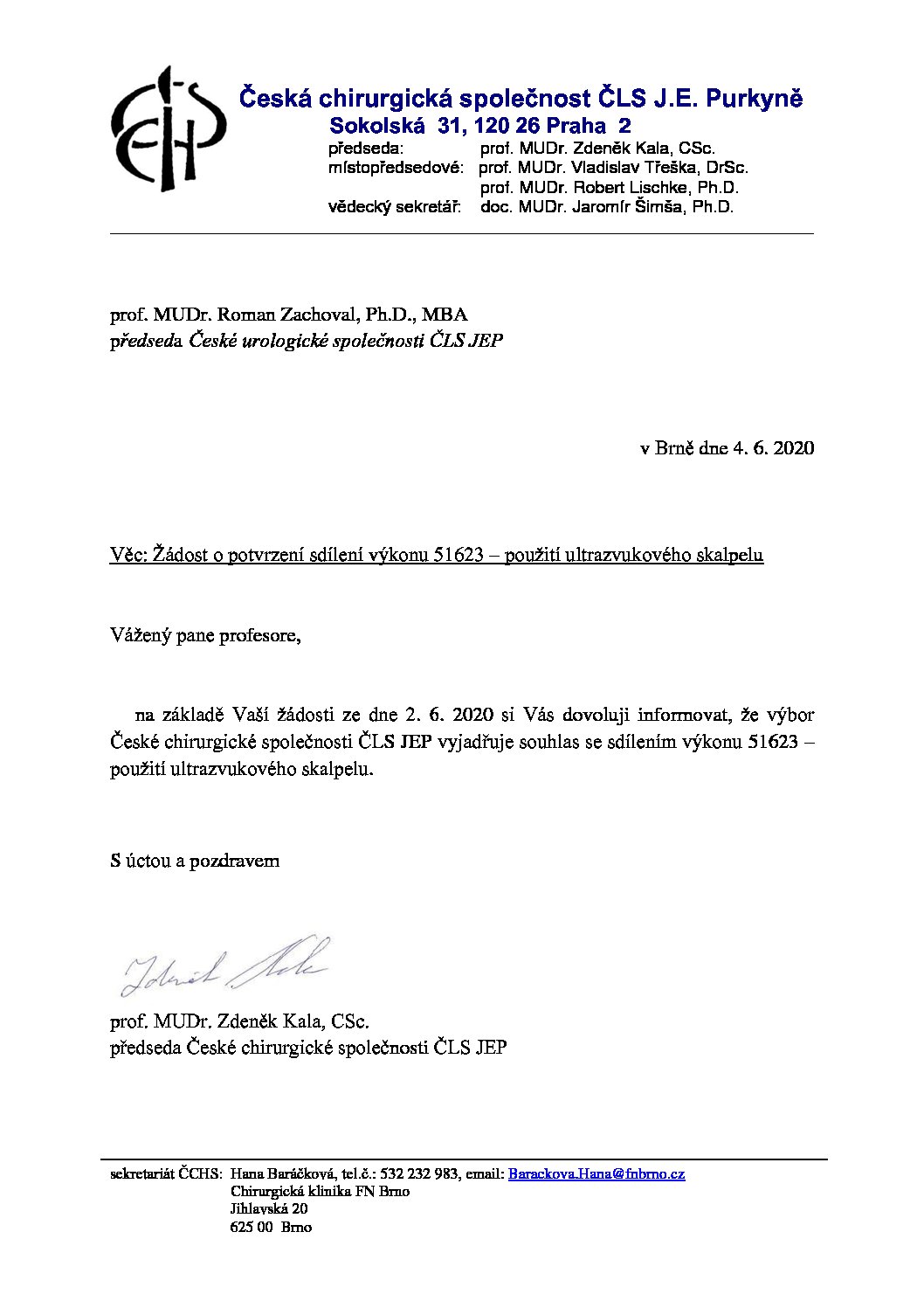 Stanovisko výboru ČCHS ČLS JEP – Sdílení výkonu 51623: použití ultrazvukového skalpelu (4. 6. 2020)